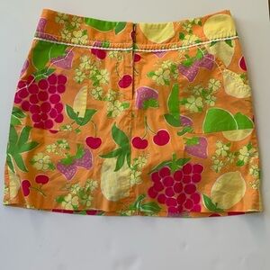 Vintage Lilly Pulitzer Fruit Skirt Skort Sz 6